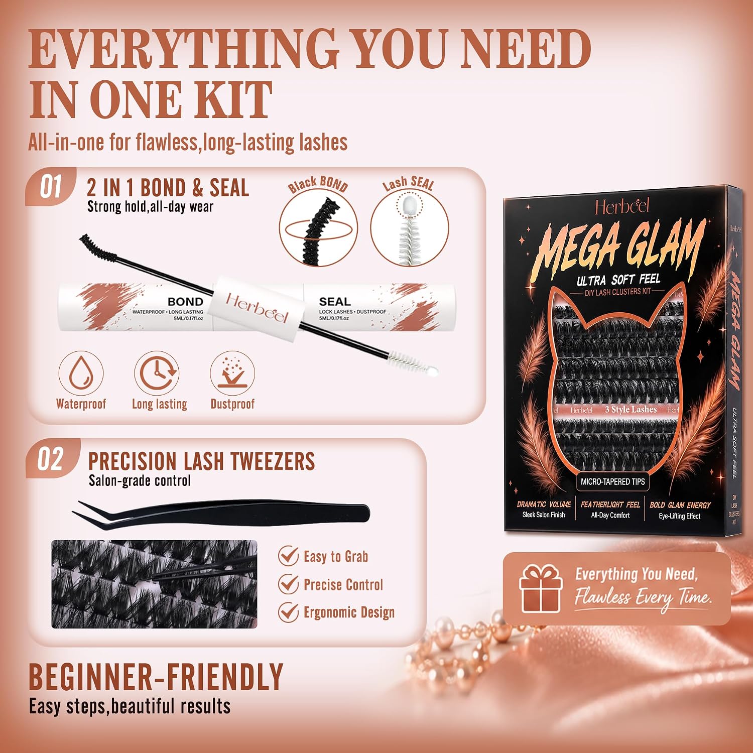 Mega Glam Lash Clusters Kit